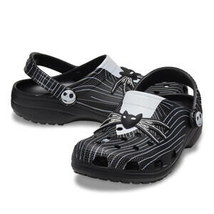 Crocs Nightmare Before Christmas M5 W7 Classic Clog Black Jack Skellington NEW